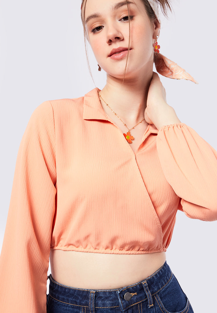 V-Neck Long Sleeve Top