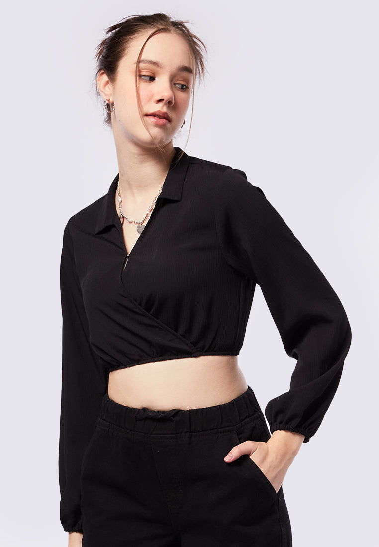 V-Neck Long Sleeve Top