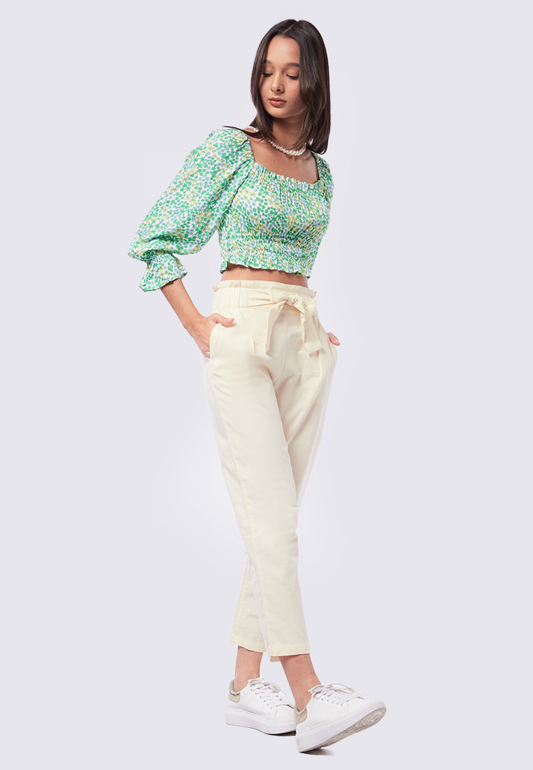 Square Neck Long Sleeve Top