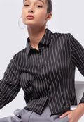 Darted Long Sleeve Sateen Shirt