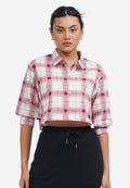 Ruched Sleeves Crop Blouse