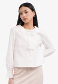 Frill Collar Long Sleeve Blouse