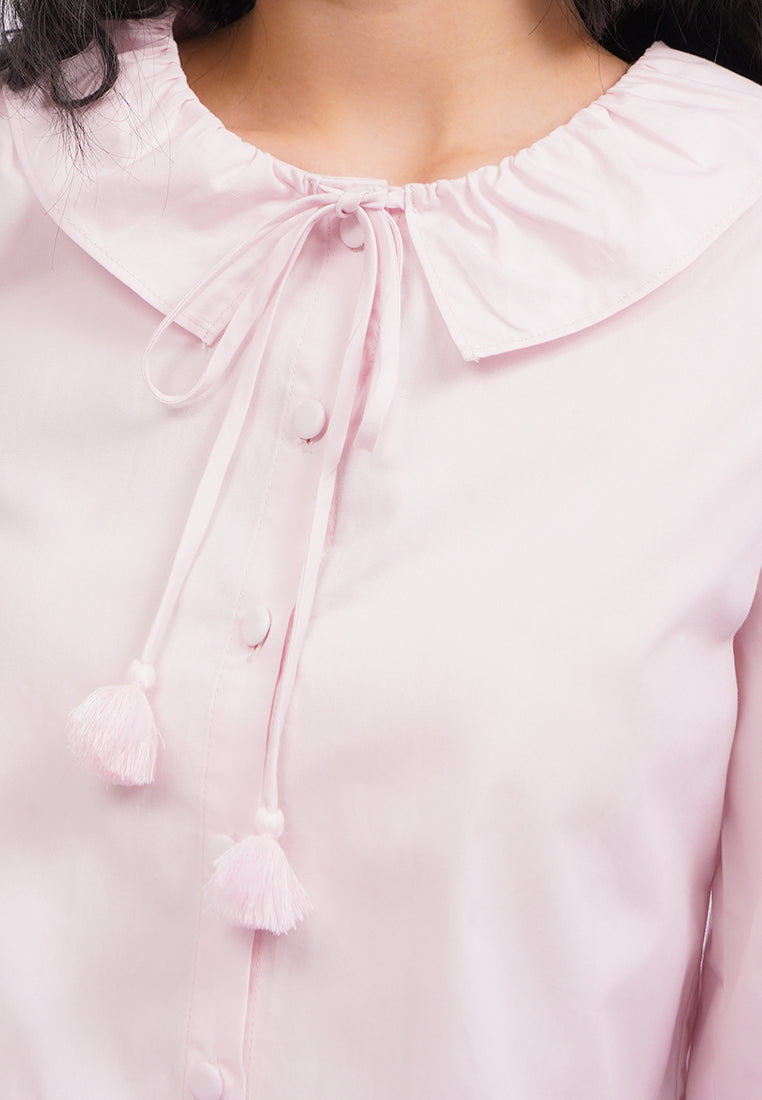 Frill Collar Long Sleeve Blouse