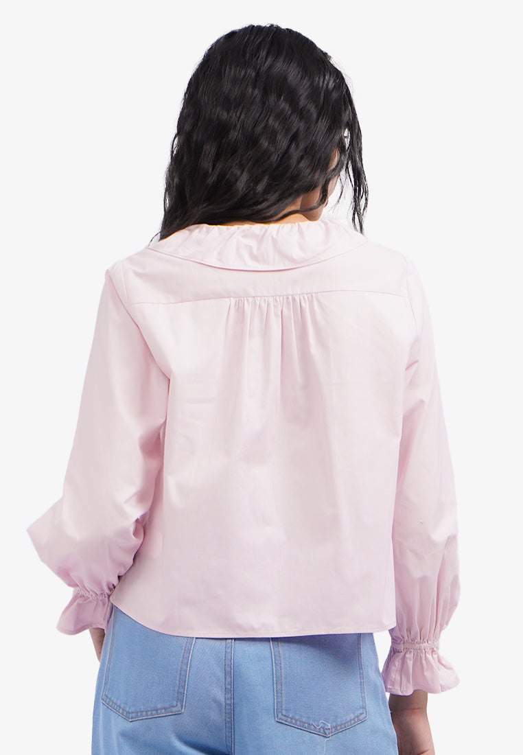 Frill Collar Long Sleeve Blouse