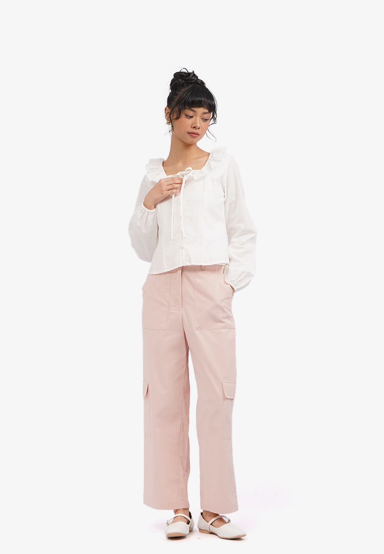 Long Sleeve Ruffles Blouse