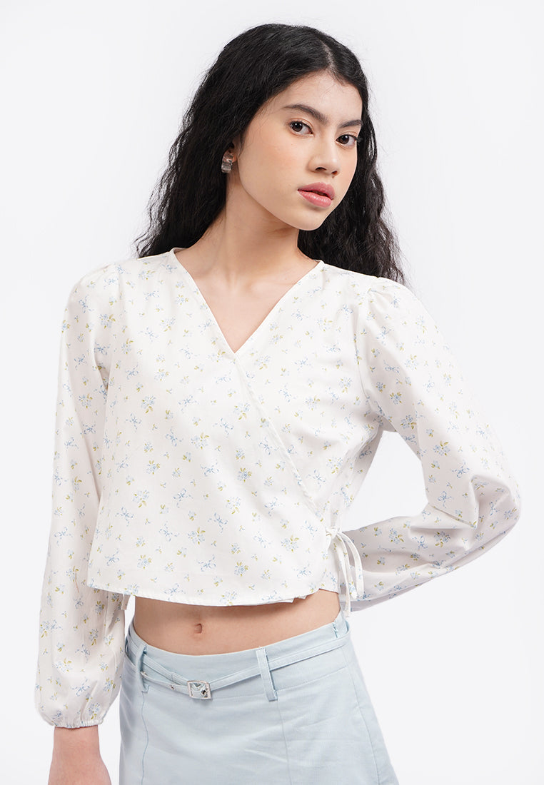 V-Neck Wrap Blouse