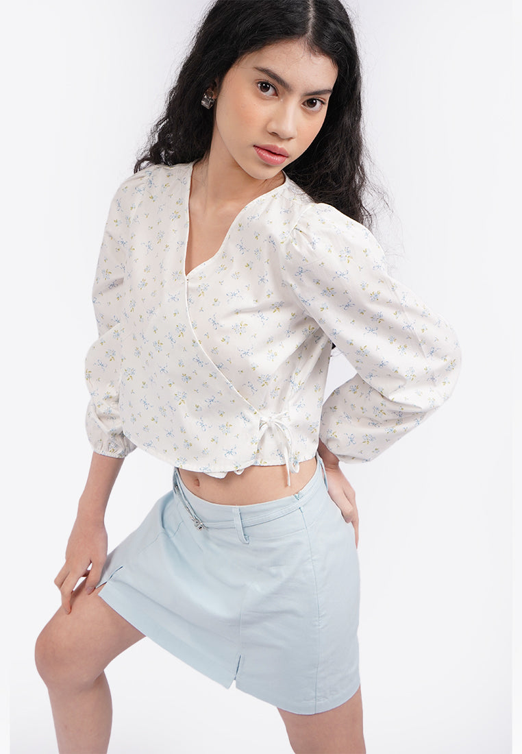 V-Neck Wrap Blouse