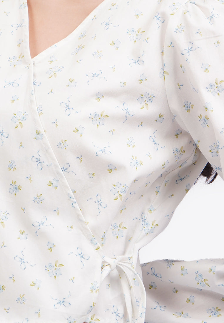 V-Neck Wrap Blouse