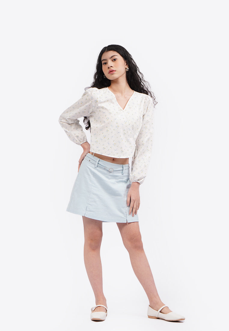 V-Neck Wrap Blouse