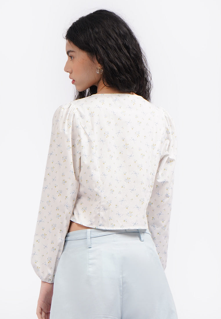 V-Neck Wrap Blouse