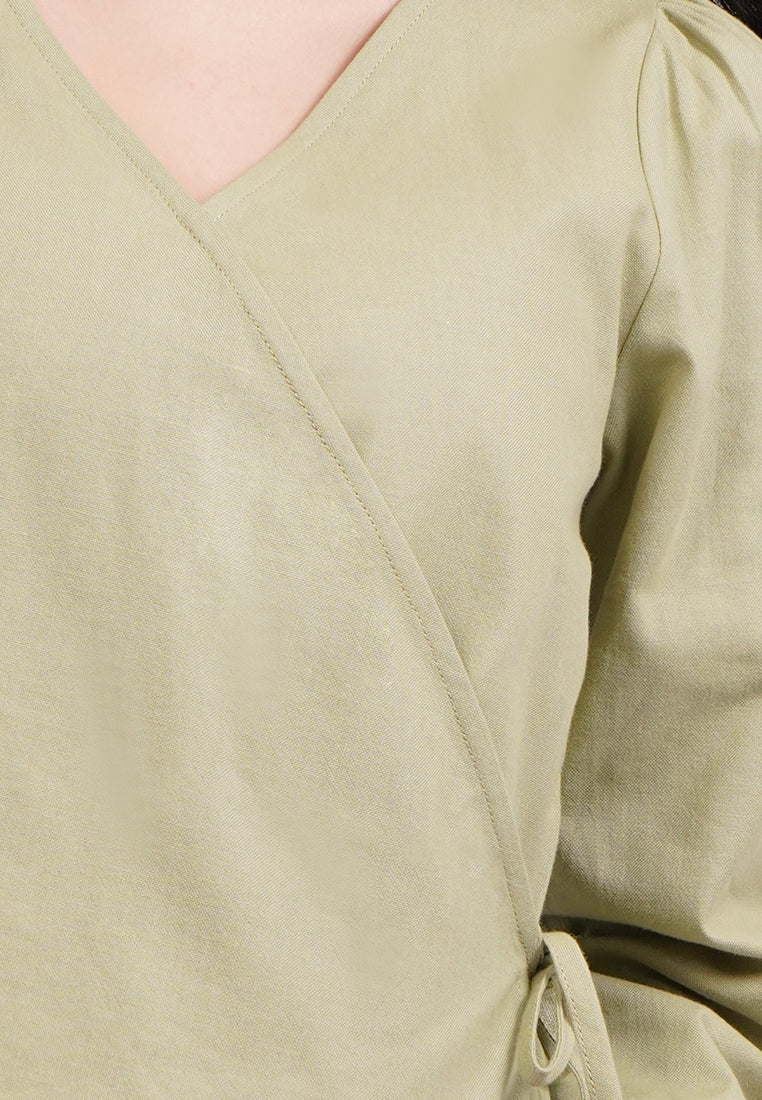 V-Neck Wrap Blouse
