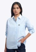 Logo Details Long Sleeve Stripes Shirt