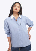 Logo Details Long Sleeve Stripes Shirt