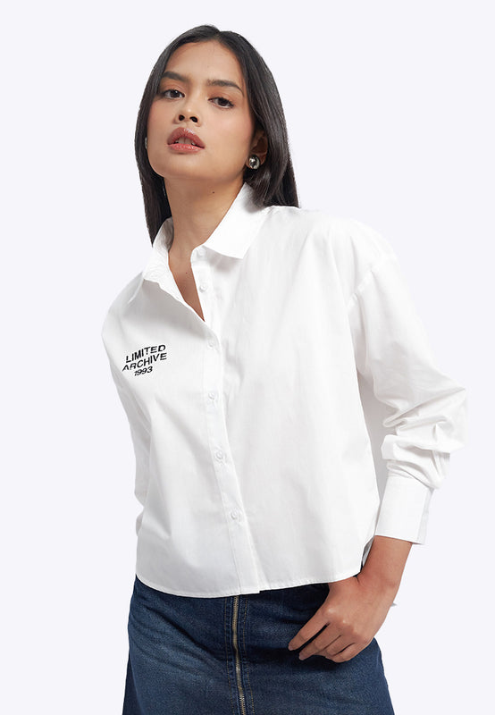 Hi Low Hem Long Sleeve Shirt