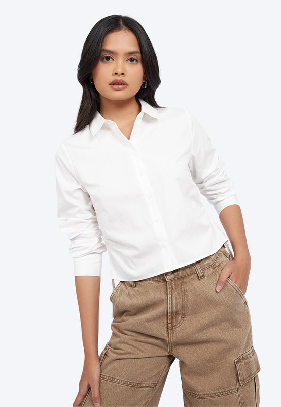 Long Sleeve Ruched Shirt