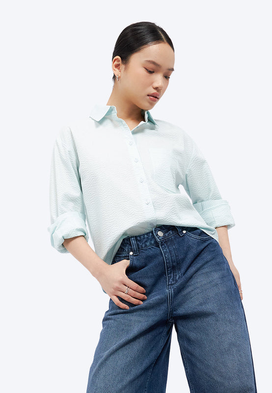 Textured Long Sleeve Shirt