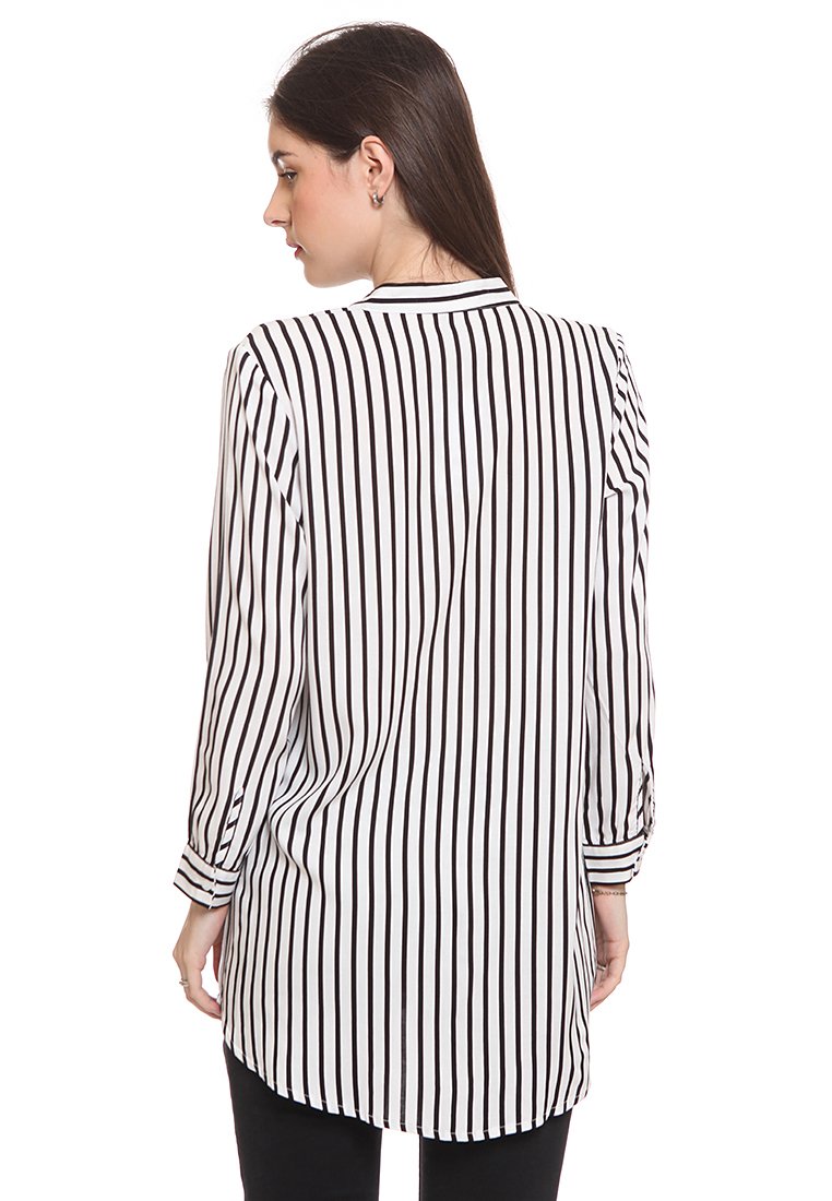 V-Neck Long Blouse