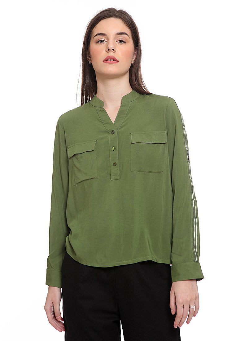 Utility Shirt With Stripe Tape