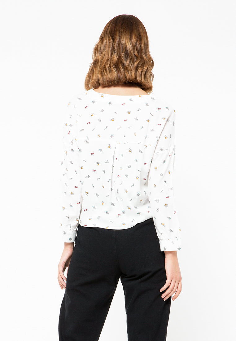 Loose Blouse with Buttons