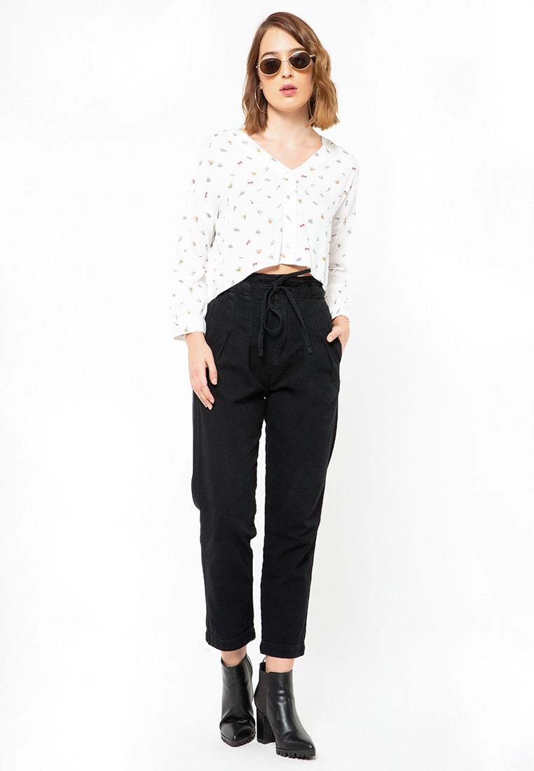 Loose Blouse with Buttons