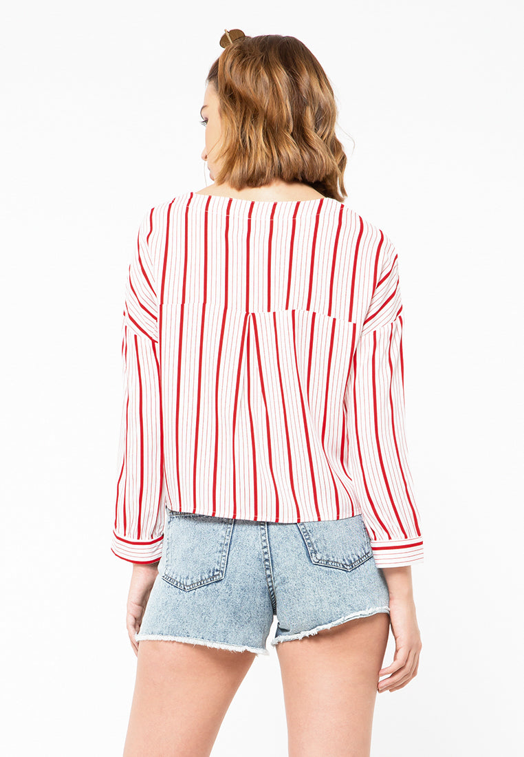 Loose Blouse with Buttons