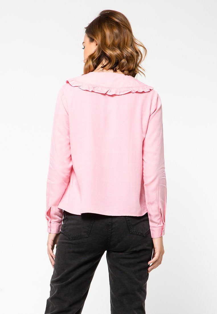 Shirt with Wide Collar