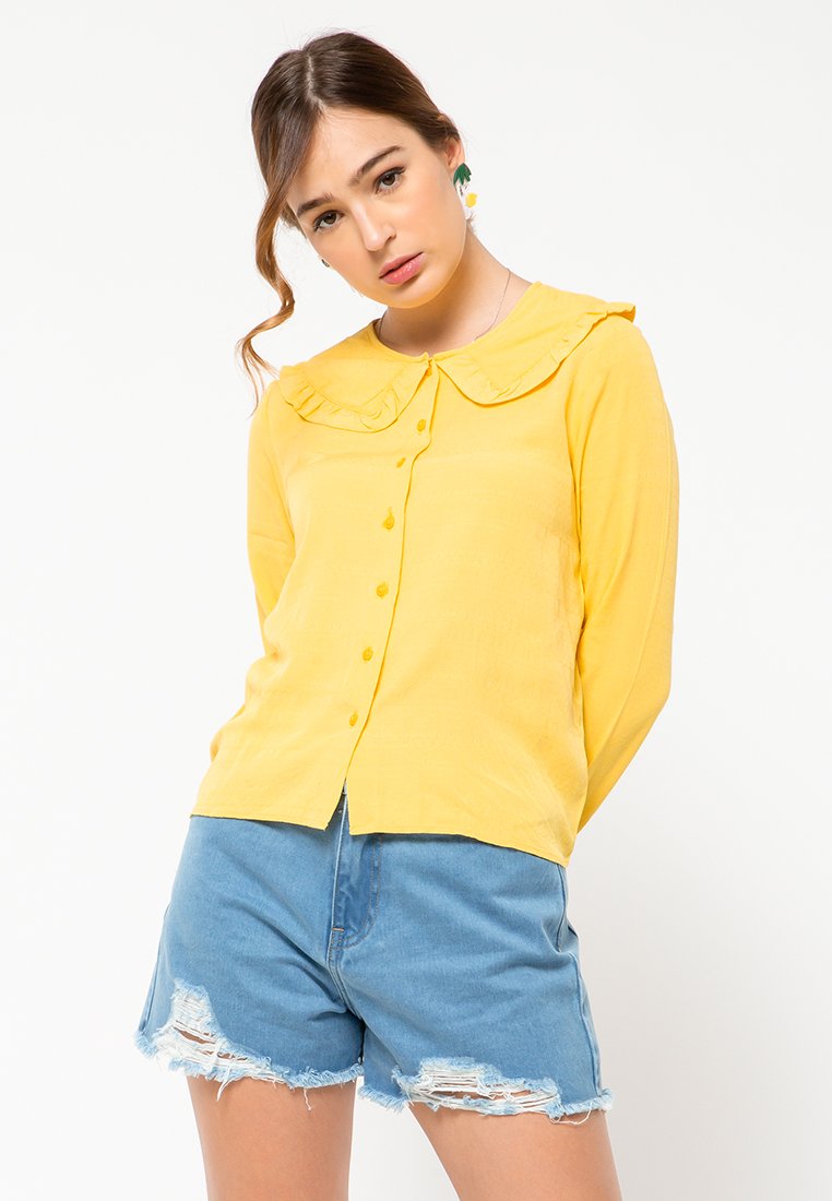 Shirt with Wide Collar