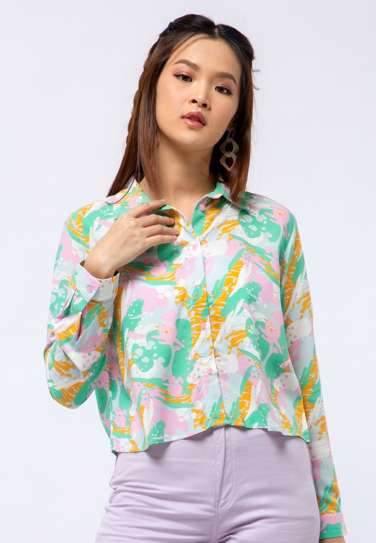 Printed Crop Shirt