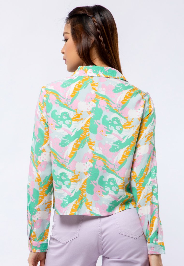 Printed Crop Shirt