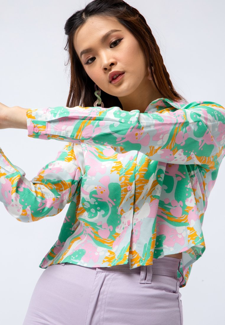 Printed Crop Shirt