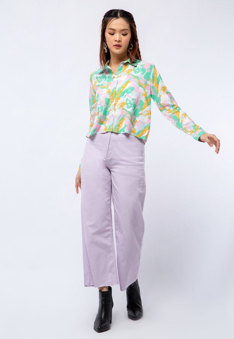Printed Crop Shirt