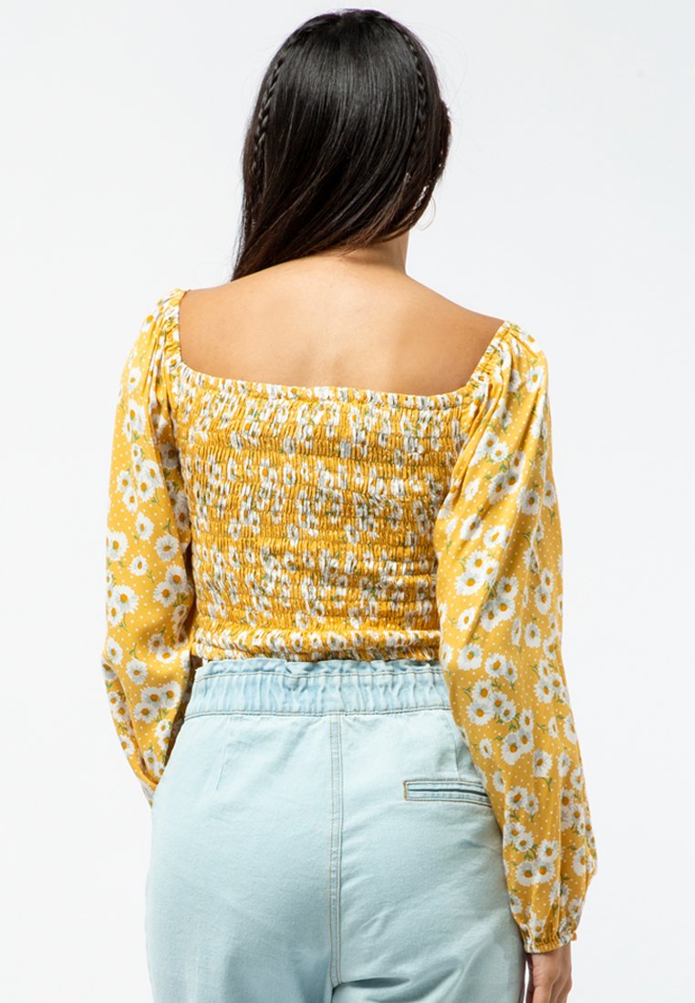 Fitted Smocked Blouse
