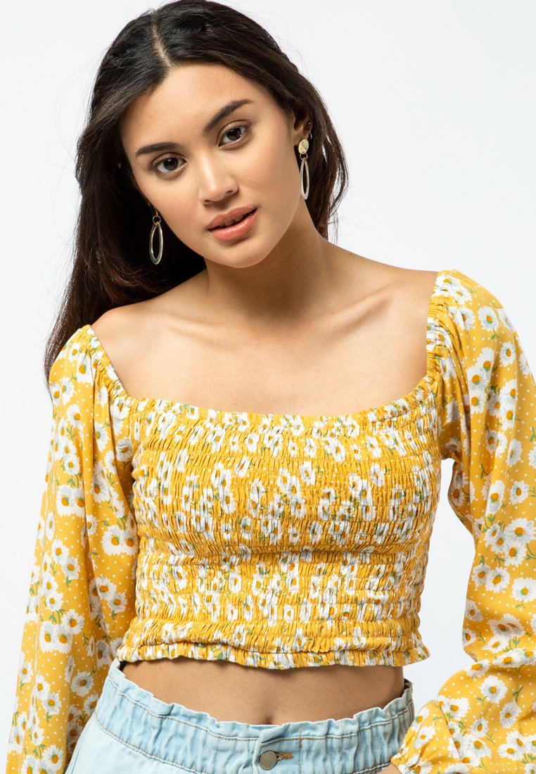Fitted Smocked Blouse
