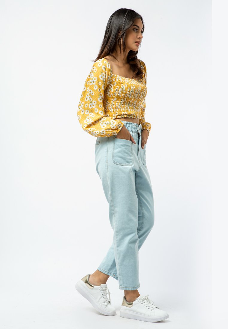Fitted Smocked Blouse