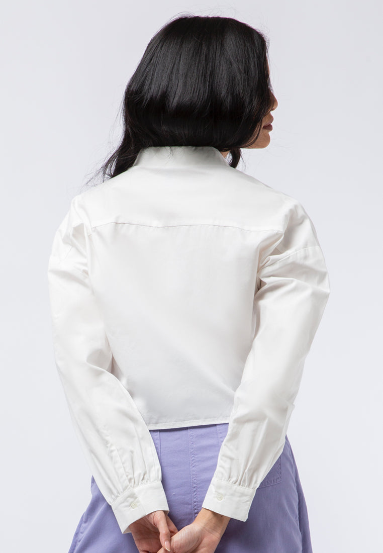 Long Sleeve Shirt with Tied Hem