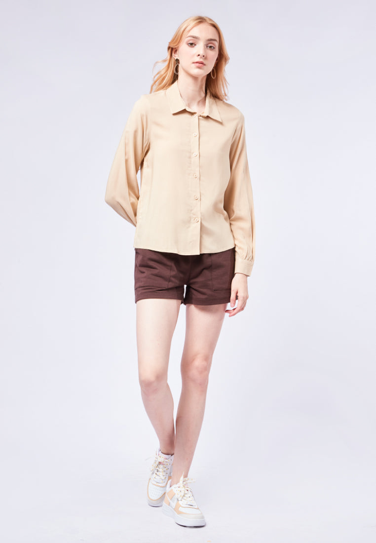Balloon Sleeve Loose Blouse
