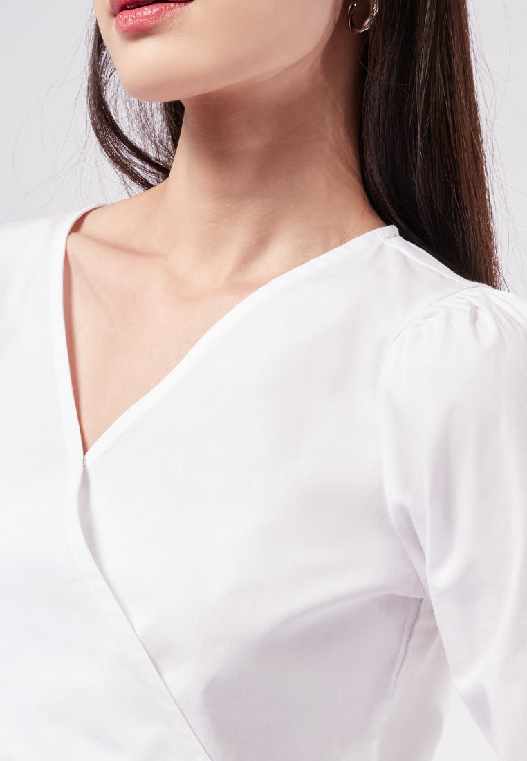 V-Neck Wrap Blouse