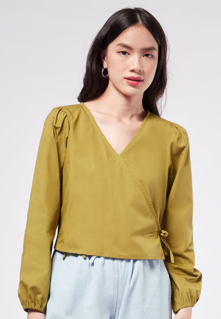 V-Neck Wrap Blouse