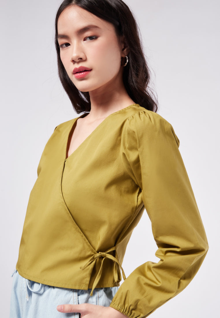 V-Neck Wrap Blouse