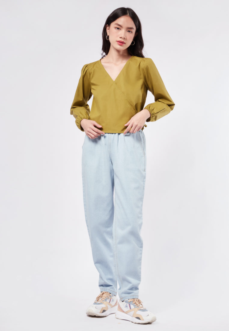 V-Neck Wrap Blouse