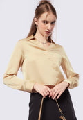 Long Sleeve Crop Blouse