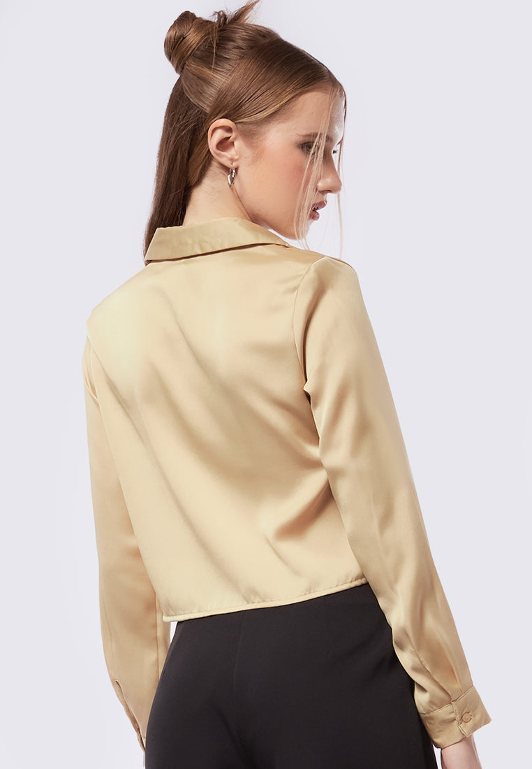 Long Sleeve Crop Blouse