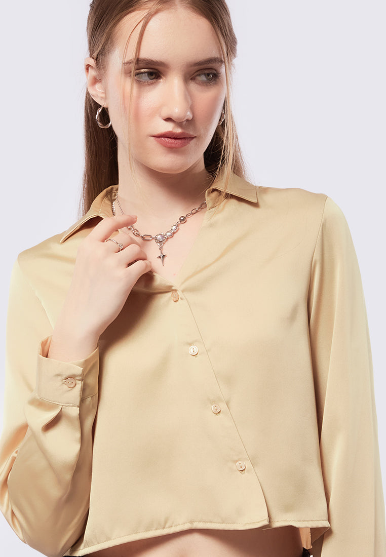 Long Sleeve Crop Blouse