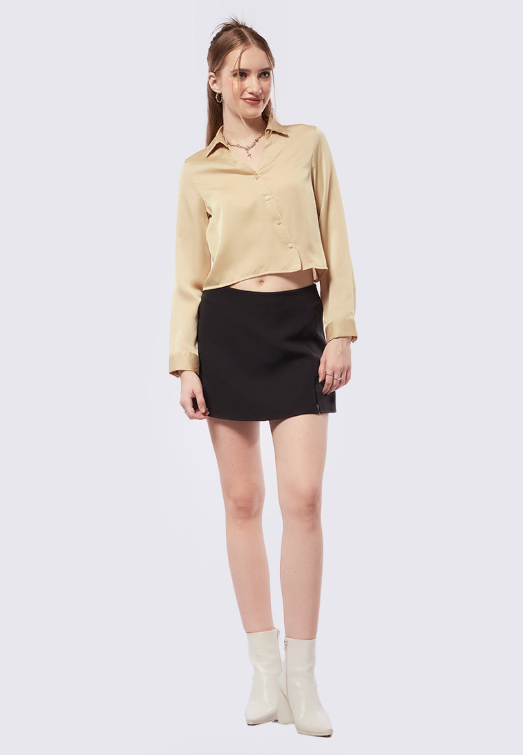 Long Sleeve Crop Blouse
