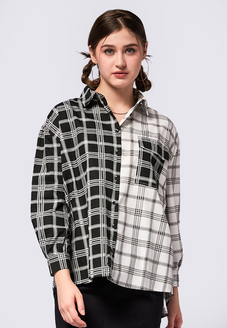 Oversized Long Sleeve Printed Shirt