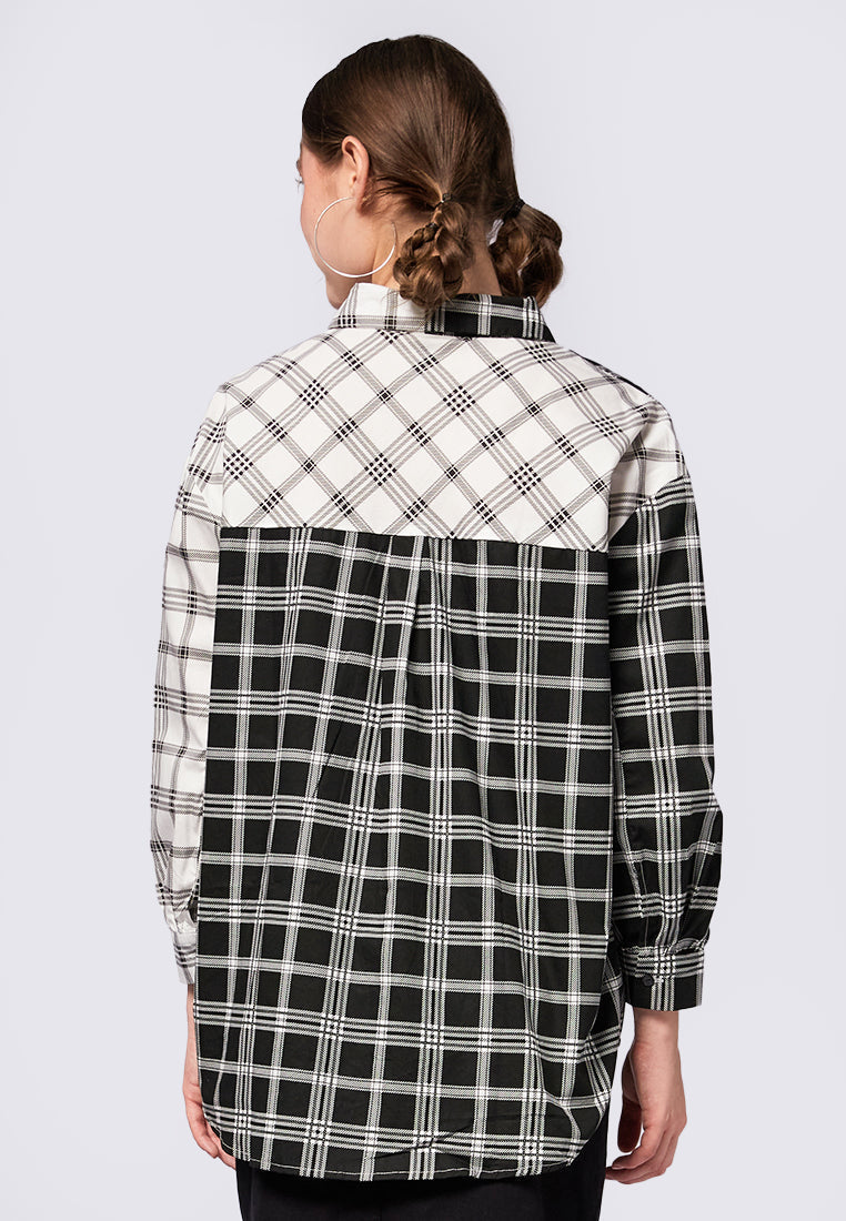 Oversized Long Sleeve Printed Shirt