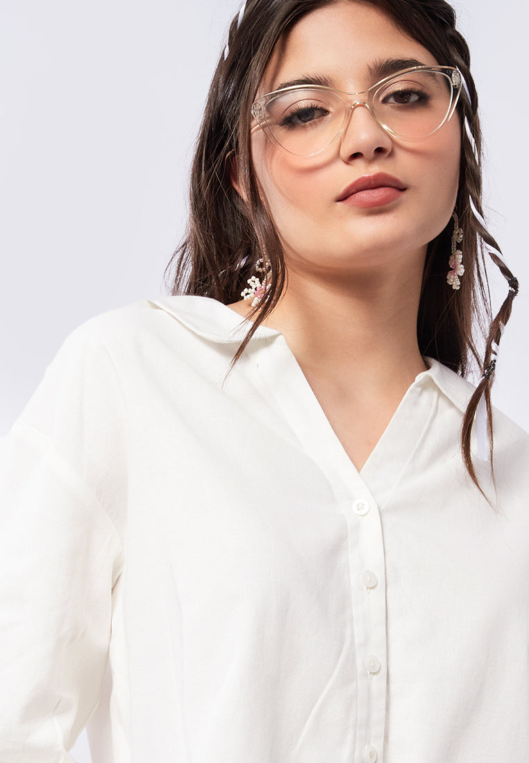 Peterpan Collar Long Sleeve Blouse