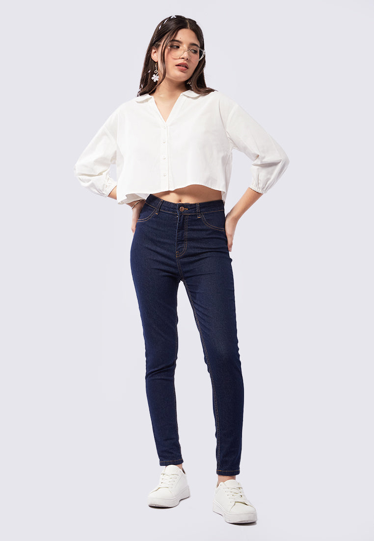 Peterpan Collar Long Sleeve Blouse