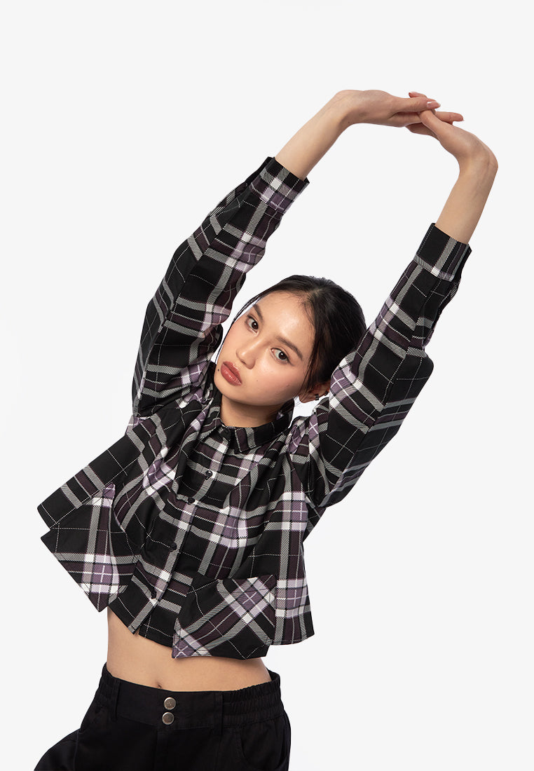 Overlap Pocket Check Shirt