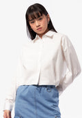 Button Up Long Sleeve Shirt Off White